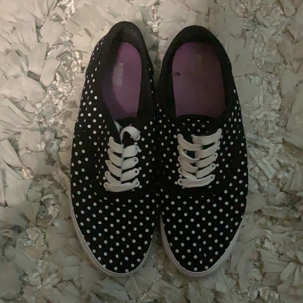 Polka dot canvas sneakers